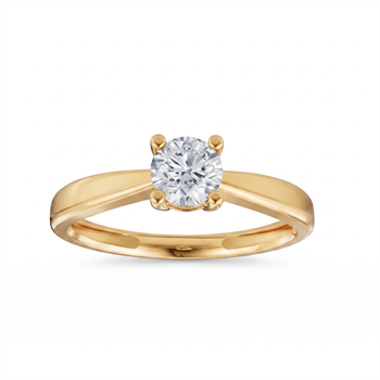 14 kt guld Luxury Solitaire ring med i alt 0,50 ct Labgrown diamant Top Wesselston VS2